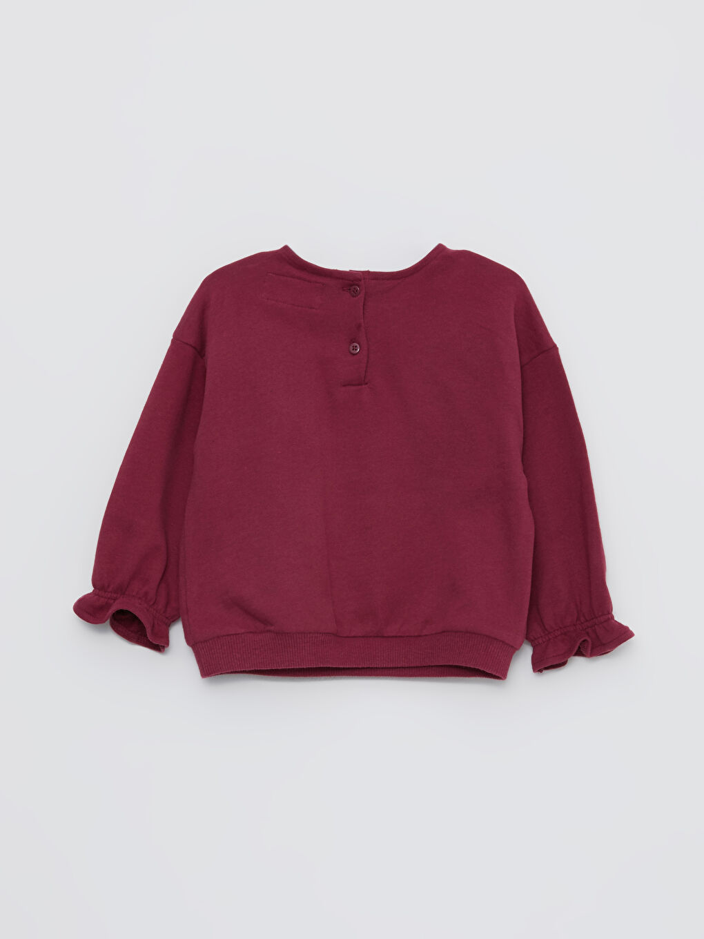 Linalin by Pelin Akil Açık Bordo Bebe Yaka Uzun Kollu Nakış Detaylı Kız Bebek Sweatshirt - 3