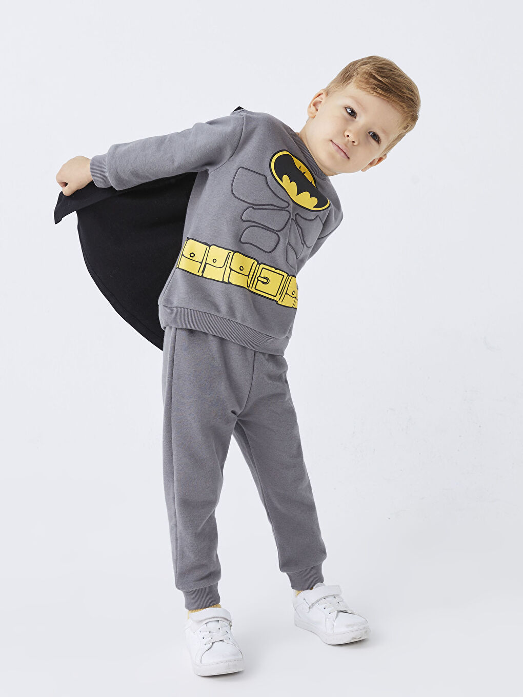 LC Waikiki Crew Neck Long Sleeve Batman Printed Baby Boy Costume -W2HO15Z1-H9V