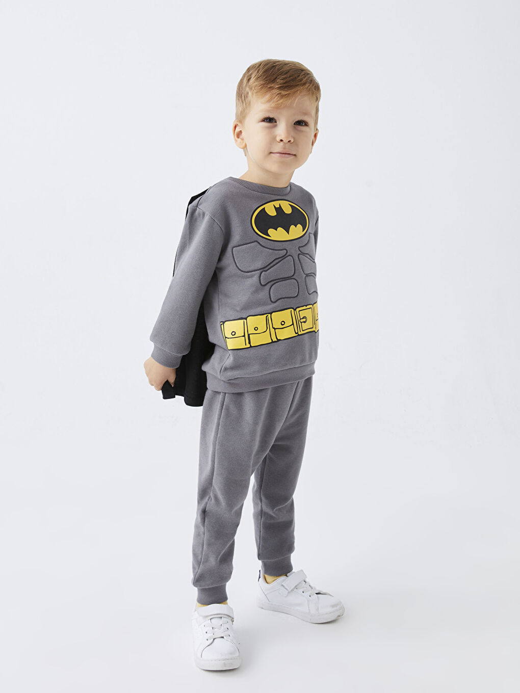LC Waikiki Crew Neck Long Sleeve Batman Printed Baby Boy Costume -W2HO15Z1-H9V