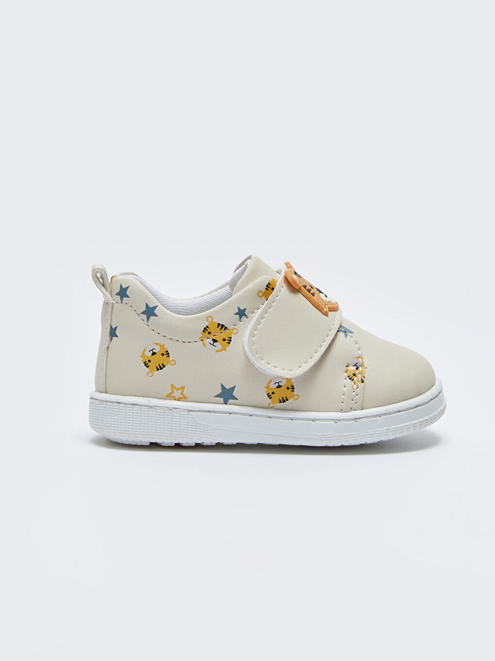 Pantofi pentru premergători băieți bebeluși cu model și bandă Velcro-1