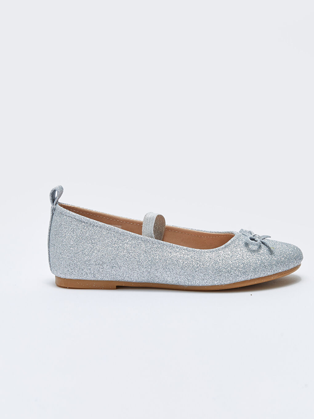 Gri Fiyonk Detaylı Kız Çocuk Babet-1