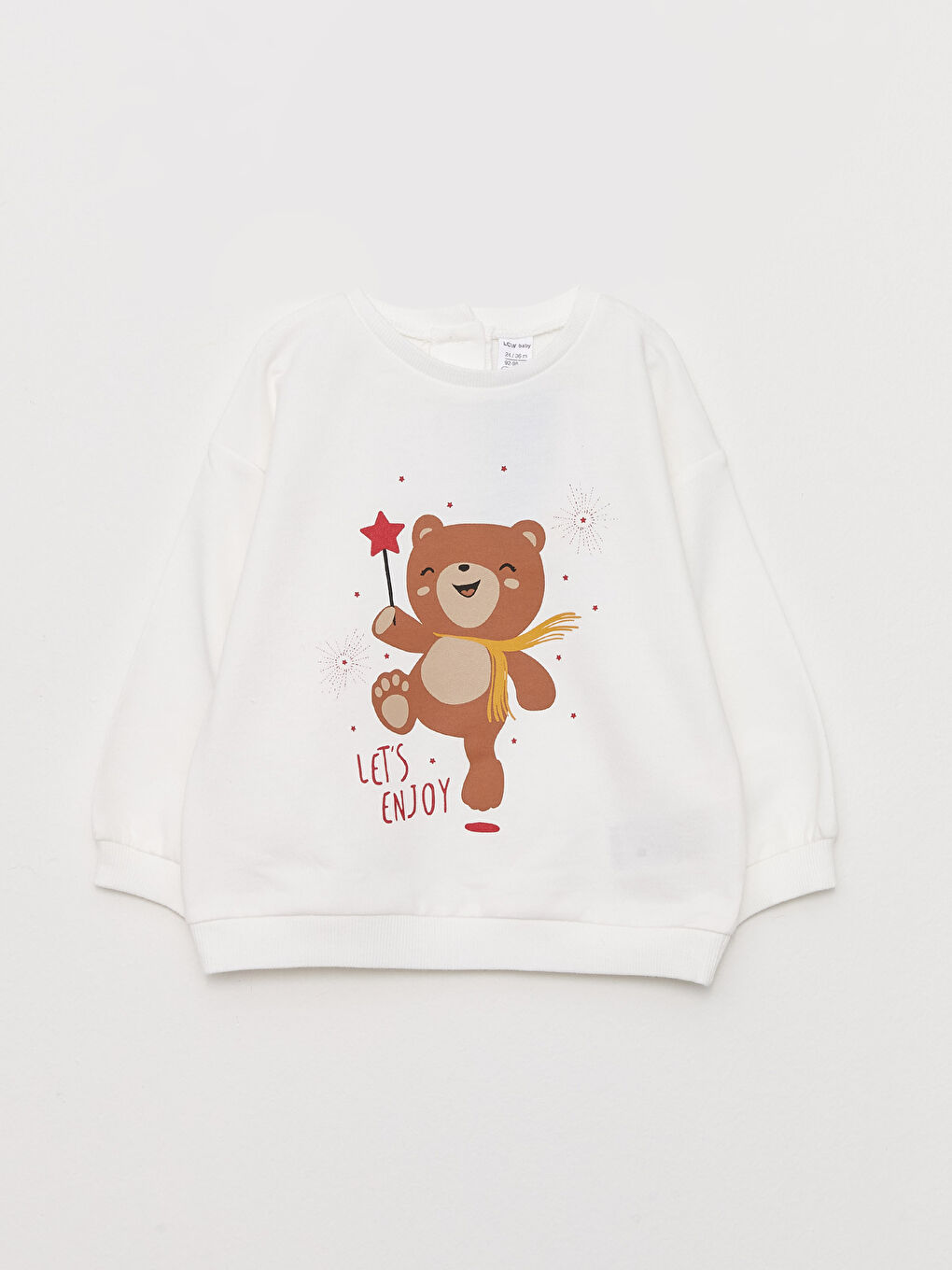 Crew Neck Long Sleeve Printed Baby Girl Sweatshirt 3-pack-1