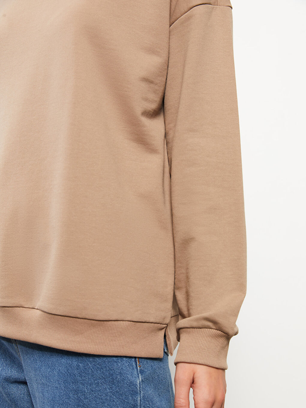 Crew Neck Oversize Women's Sweatshirt-3