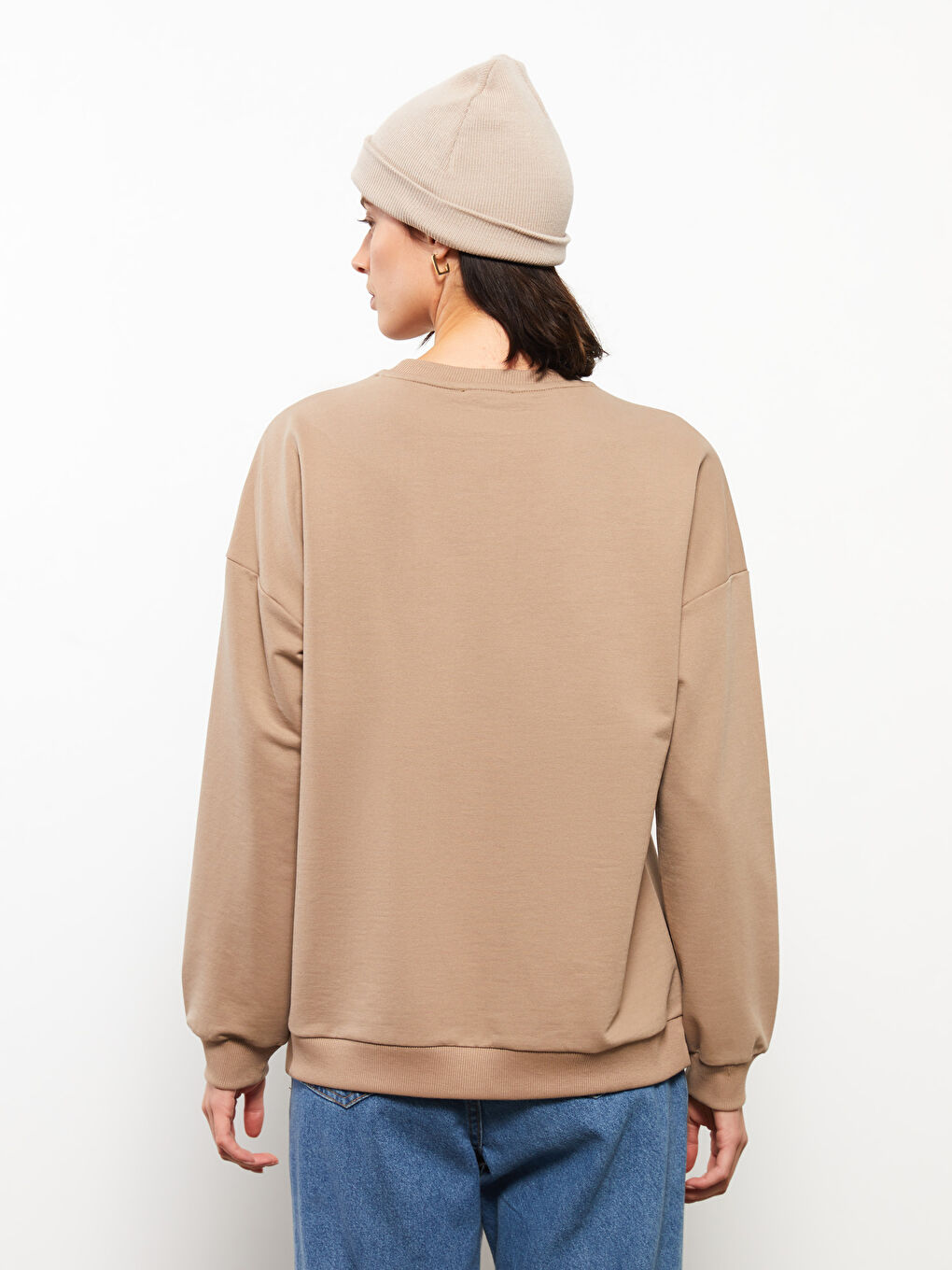 Crew Neck Oversize Women's Sweatshirt-4