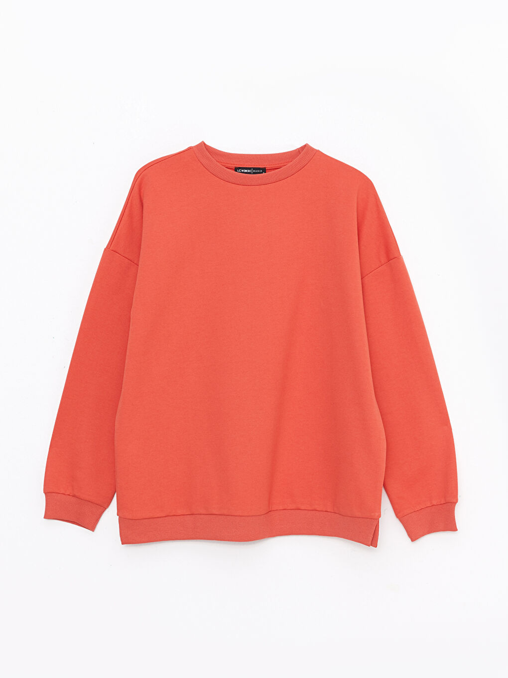 LCWAIKIKI Basic Crew Neck Oversize Women's Sweatshirt -W2HO63Z8-GYX