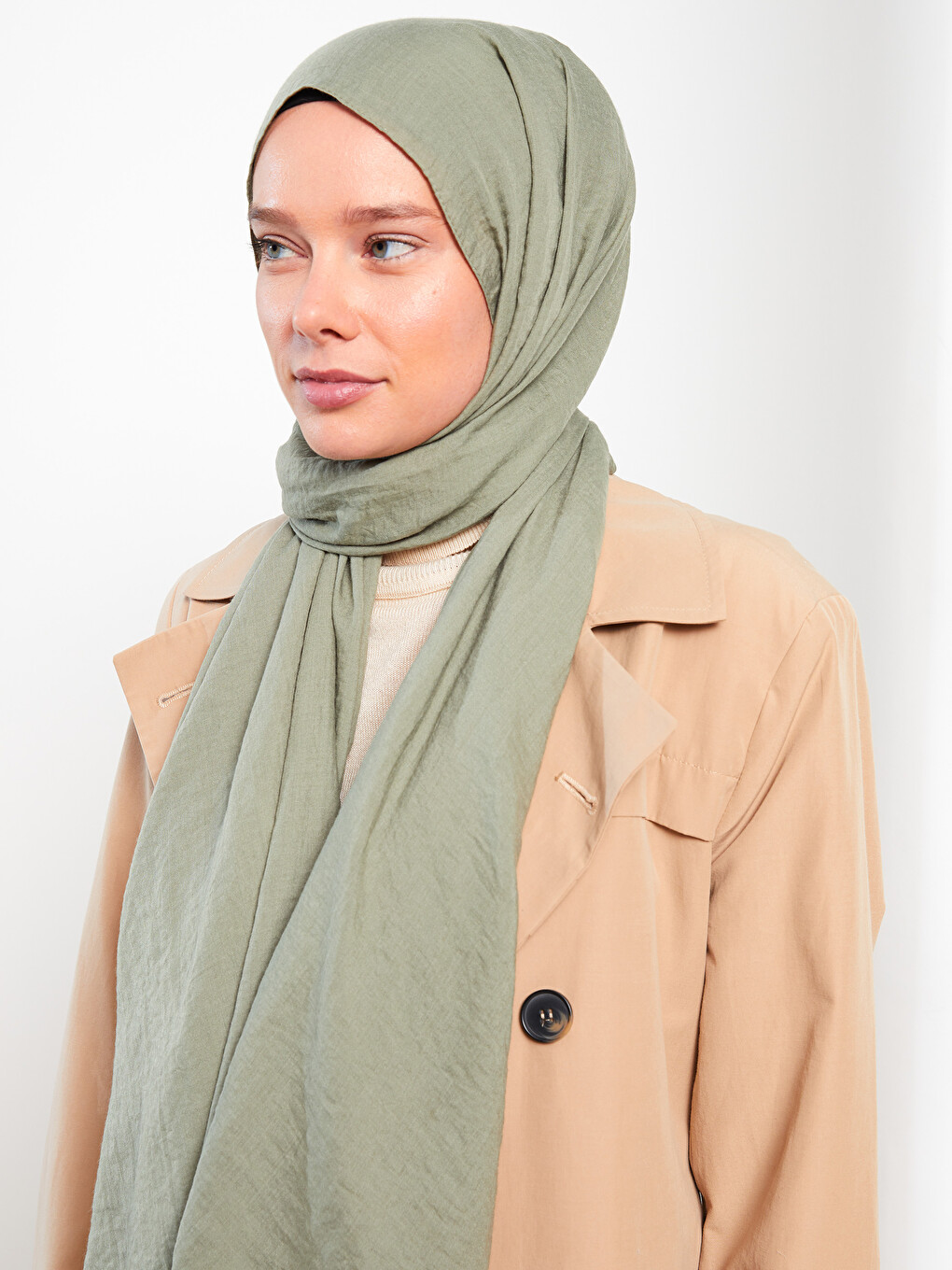 Plain Woven Women's Scarf-2