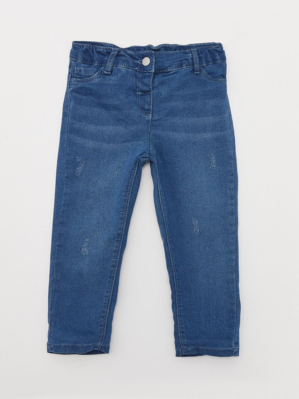Elasticated Waist Basic Baby Girls' Jeans