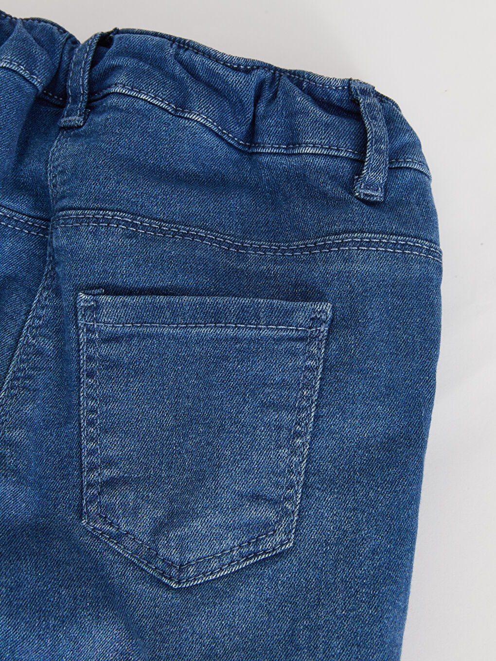 Elasticated Waist Basic Baby Girls' Jeans-2