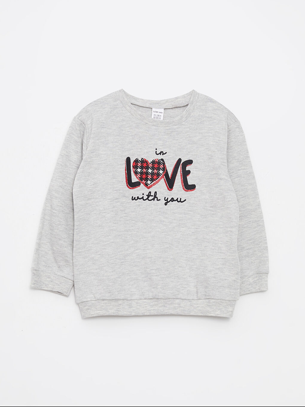 Kırmızı Bisiklet Yaka Uzun Kollu Baskılı Kız Bebek Sweatshirt 2'li-7