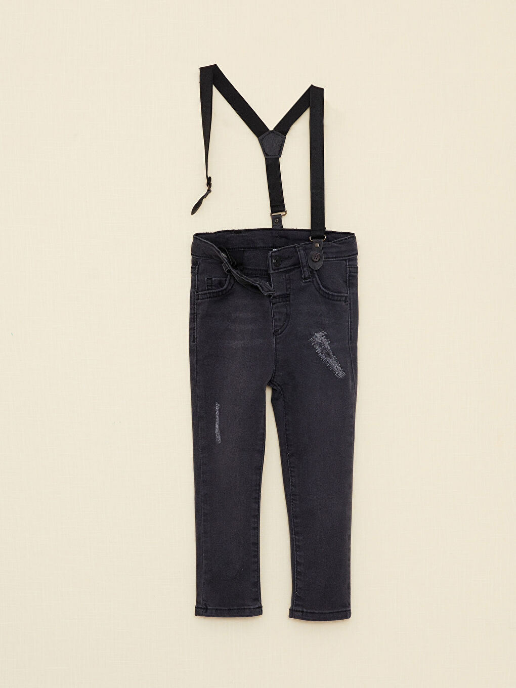 LCW baby Basic Erkek Bebek Jean Pantolon ve Pantolon Askılı 2'li -W2HP26Z1-326