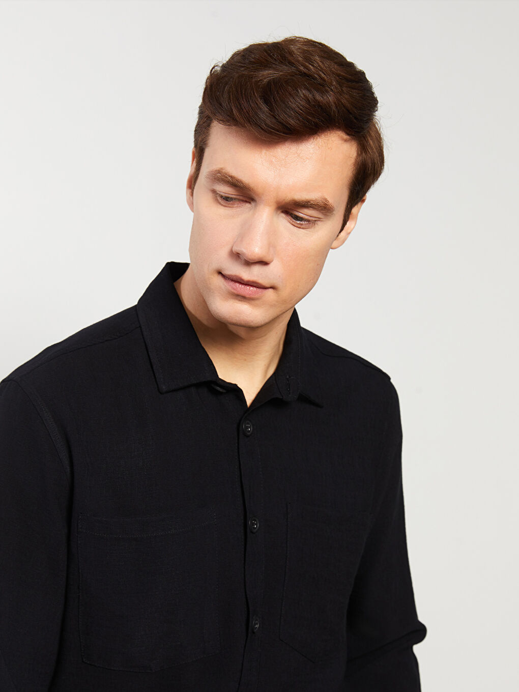 Regular Fit Long Sleeve Men's Shirt-1