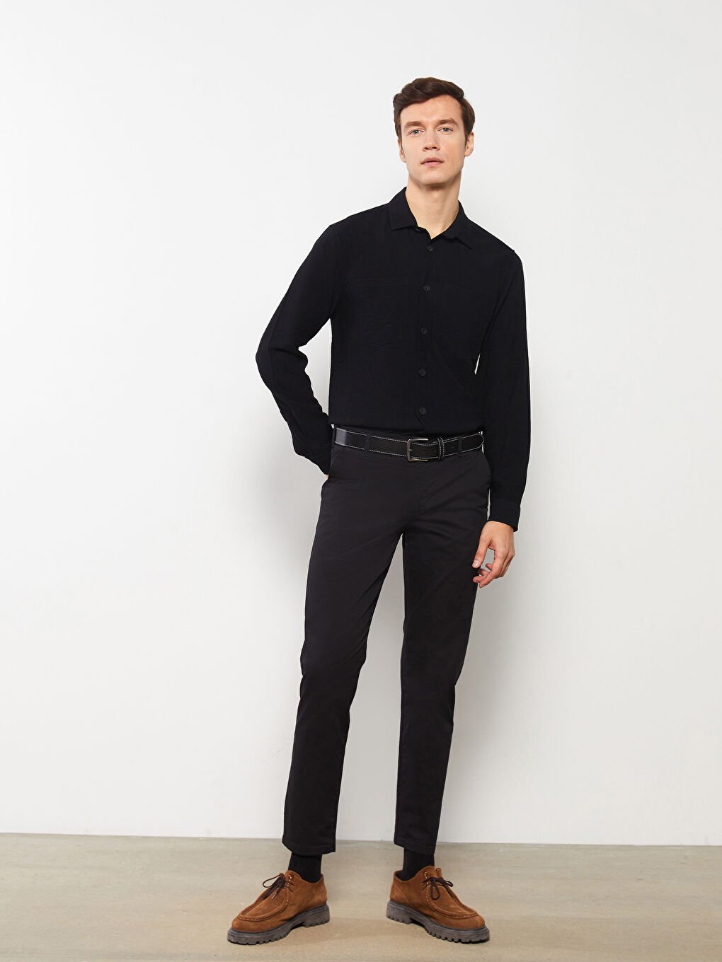 Regular Fit Long Sleeve Men's Shirt-2