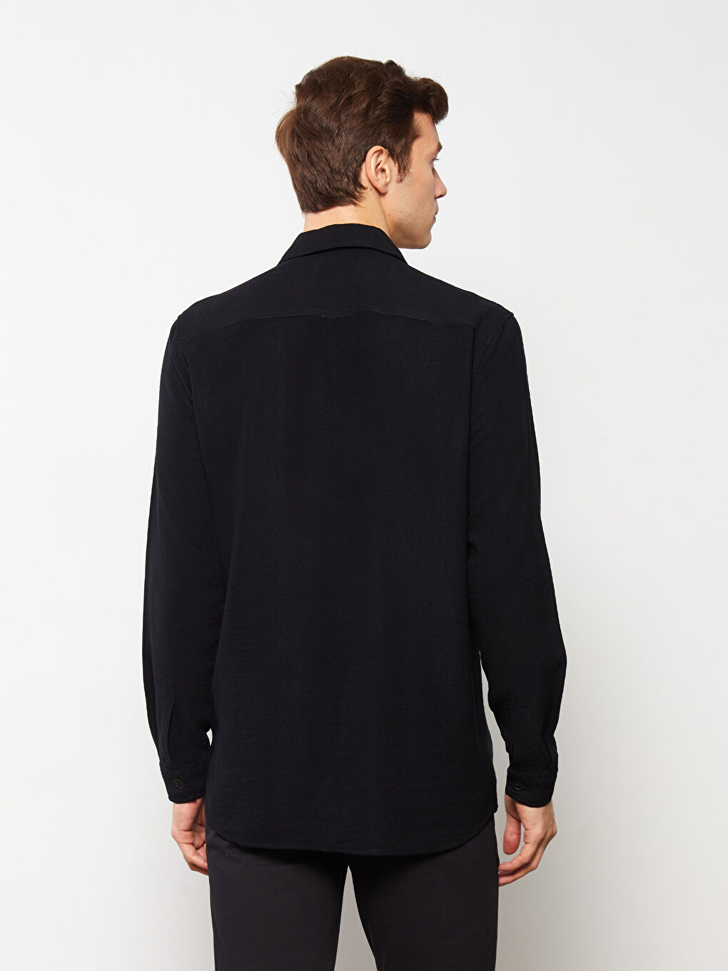 Regular Fit Long Sleeve Men's Shirt-4