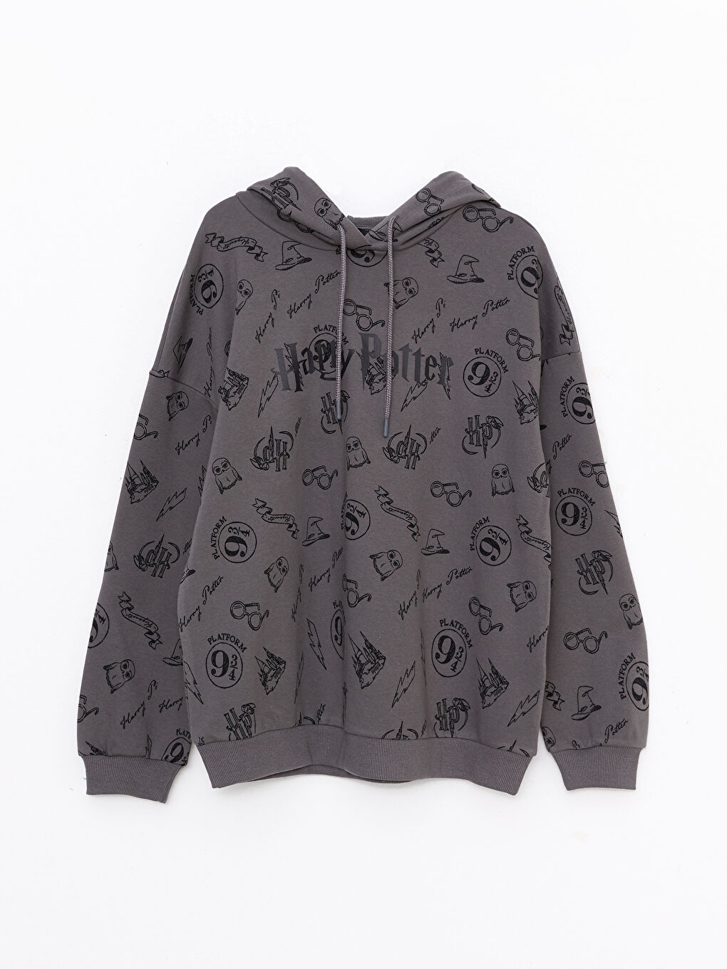 LCW Vision Hoodie Harry Potter Printed Long Sleeve Oversize Women's Sweatshirt -W2HP50Z8-LRW