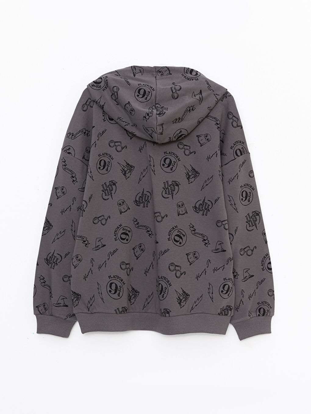 LCW Vision Hoodie Harry Potter Printed Long Sleeve Oversize Women's Sweatshirt -W2HP50Z8-LRW