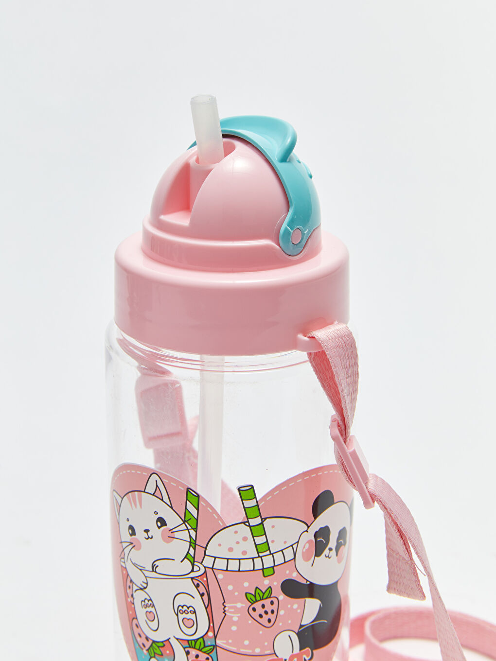 Karışık Baskılı Pipetli Çocuk Suluk 500 ml-1