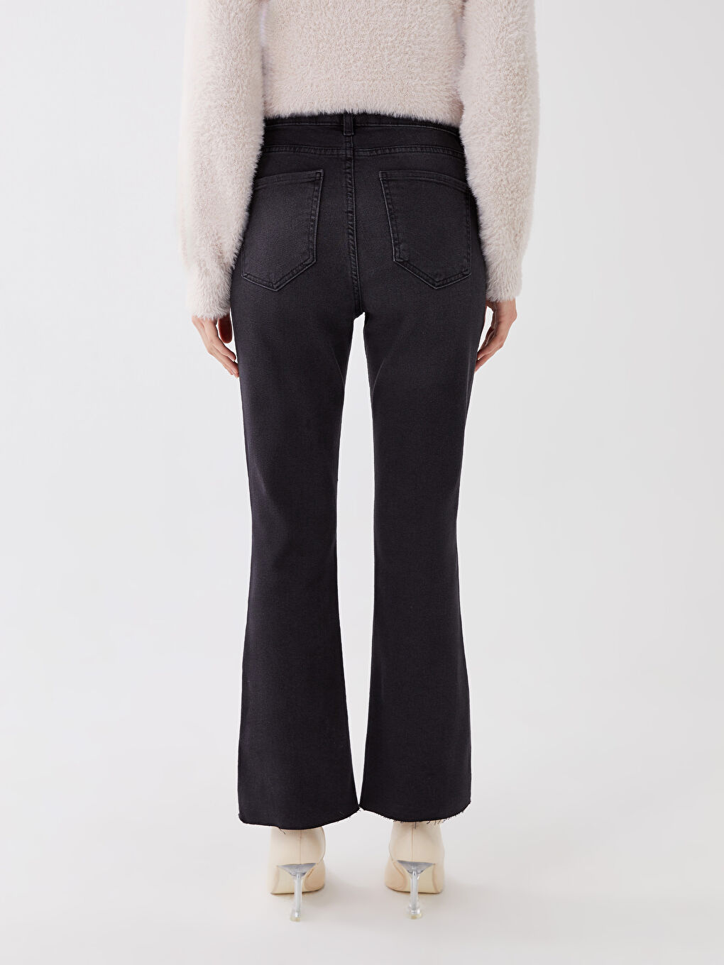 Siyah Mars Flare Kadın Jean Pantolon-12