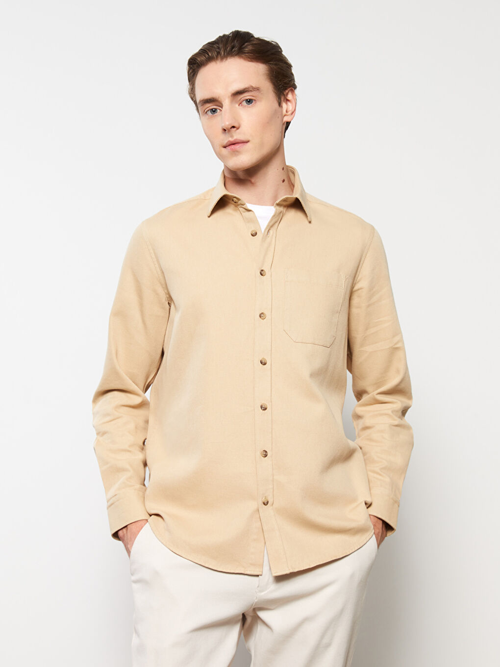 Regular Fit Long Sleeve Men's Shirt
