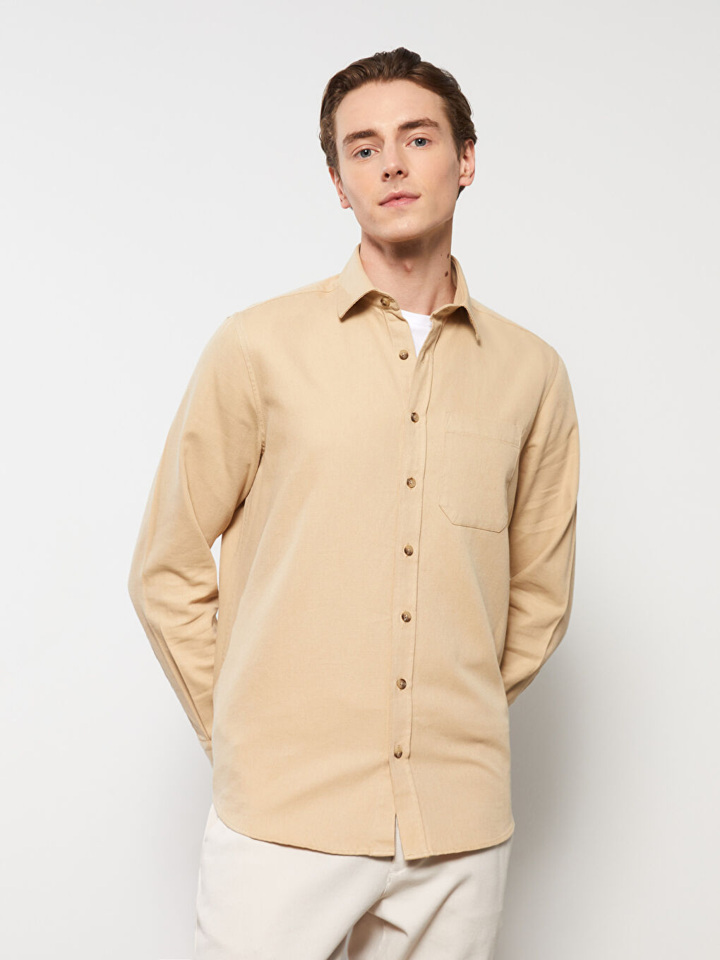 Regular Fit Long Sleeve Men's Shirt-1