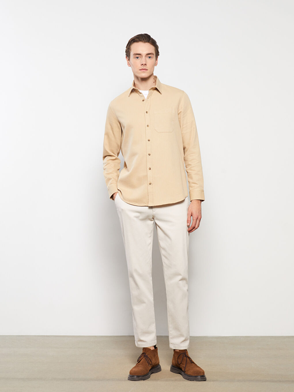 Regular Fit Long Sleeve Men's Shirt-2