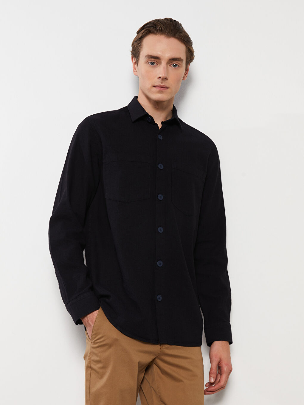 Regular Fit Long Sleeve Men's Shirt