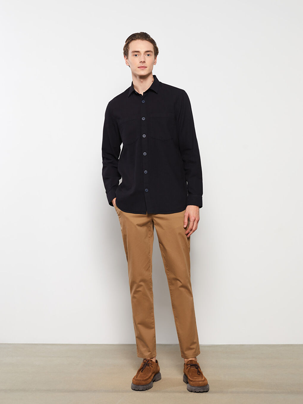 Regular Fit Long Sleeve Men's Shirt-2