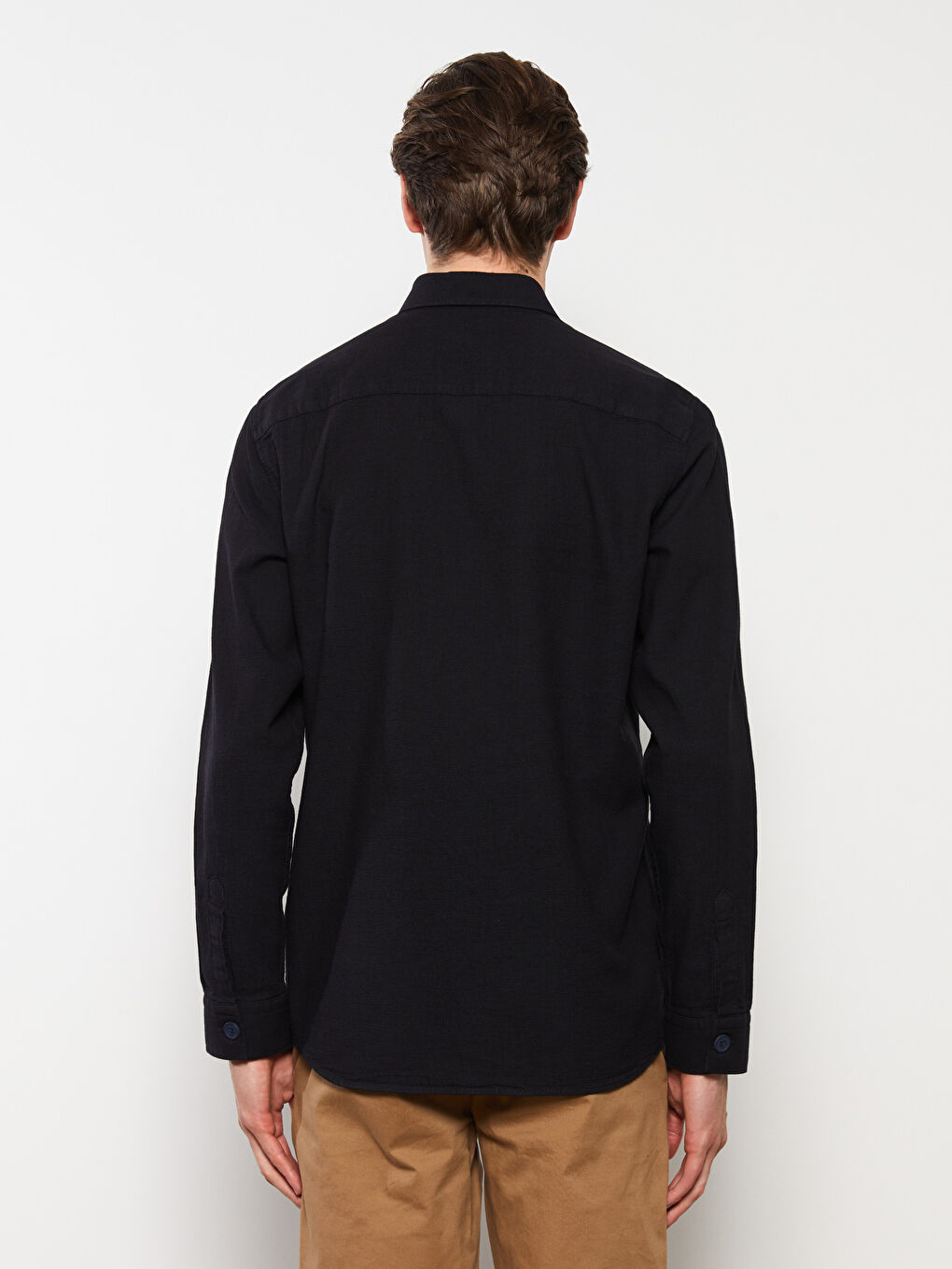 Regular Fit Long Sleeve Men's Shirt-4