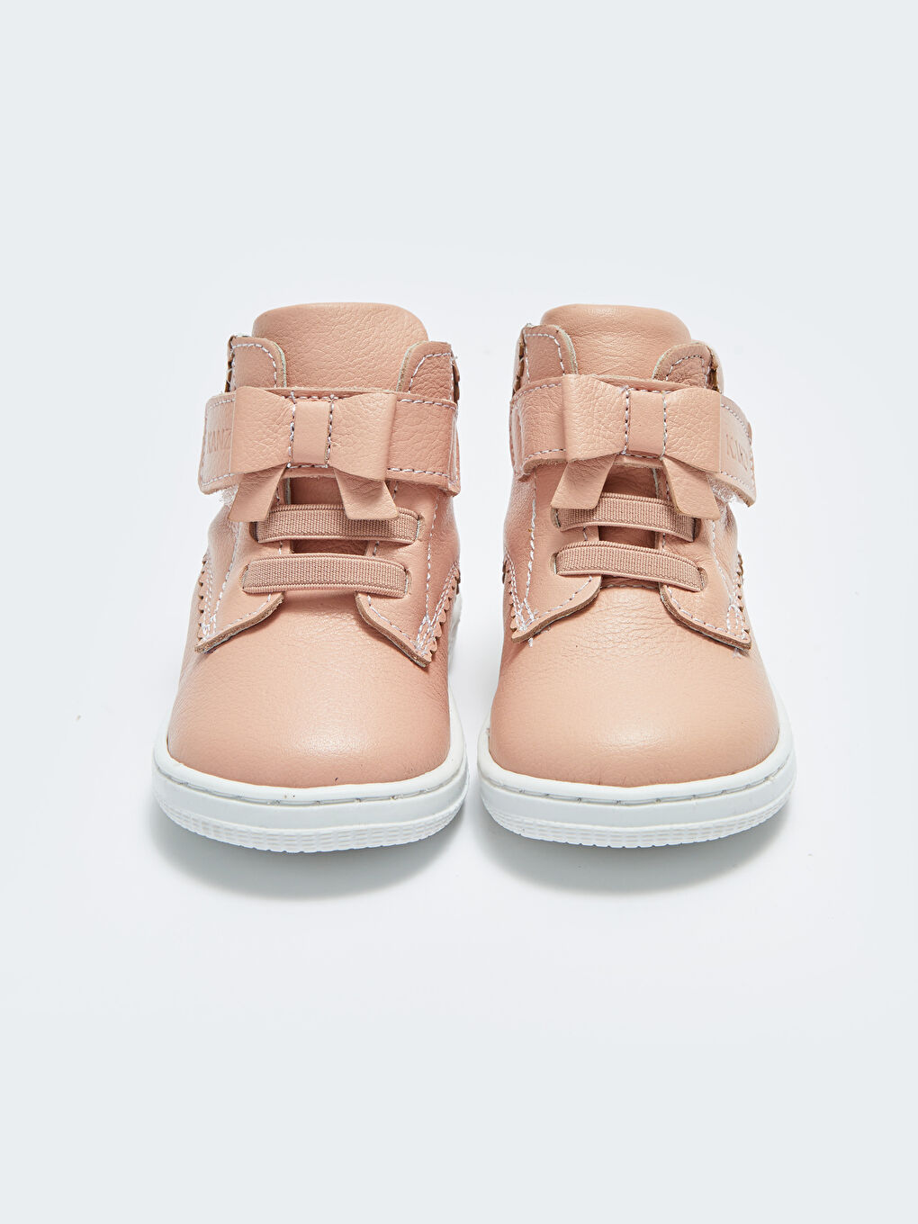 Pembe Hakiki Deri Cırt Cırtlı Kız Bebek İlk Adım Ayakkabısı-2