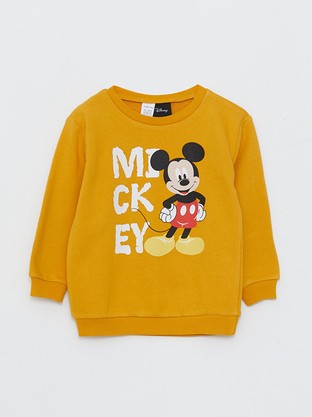 LCW baby Crew Neck Long Sleeve Mickey Mouse Printed Baby Boys' Sweatshirt and Sweatpants 2 Pack Set -W2HQ06Z1-FGJ