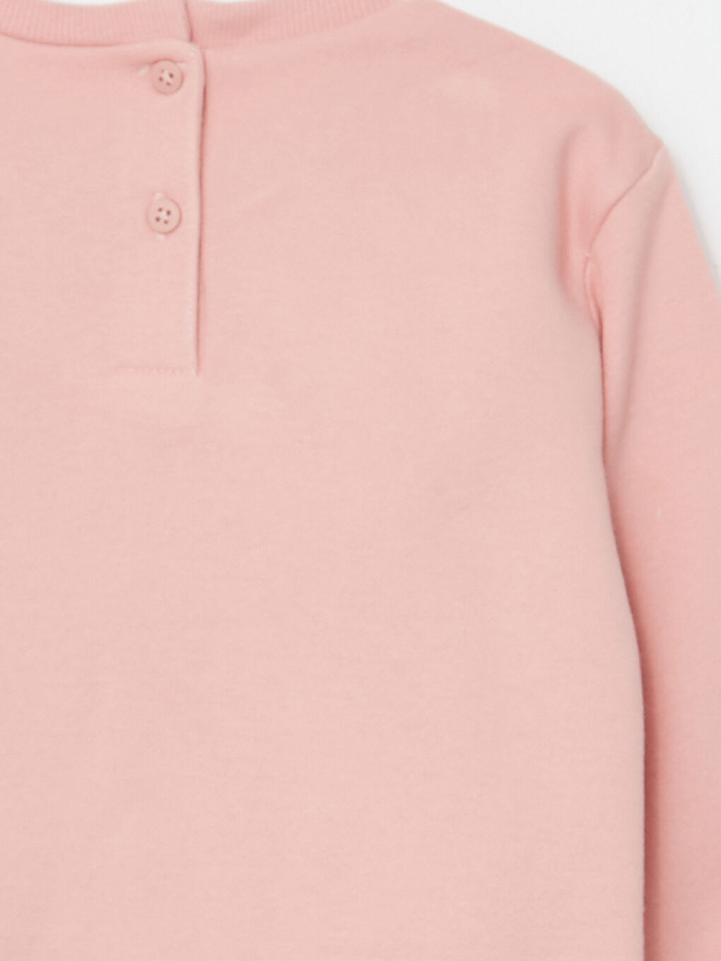 Pembe Bisiklet Yaka Uzun Kollu Baskılı Kız Bebek Sweatshirt ve Pantolon 2'li Takım-3