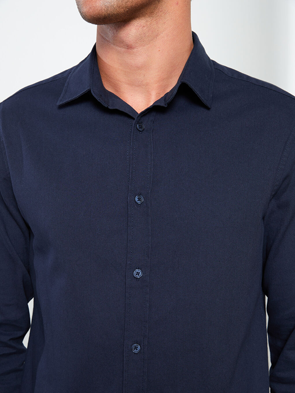 XSIDE Slim Fit Uzun Kollu Gabardin Erkek Gömlek -W2HQ17Z8-J2Y