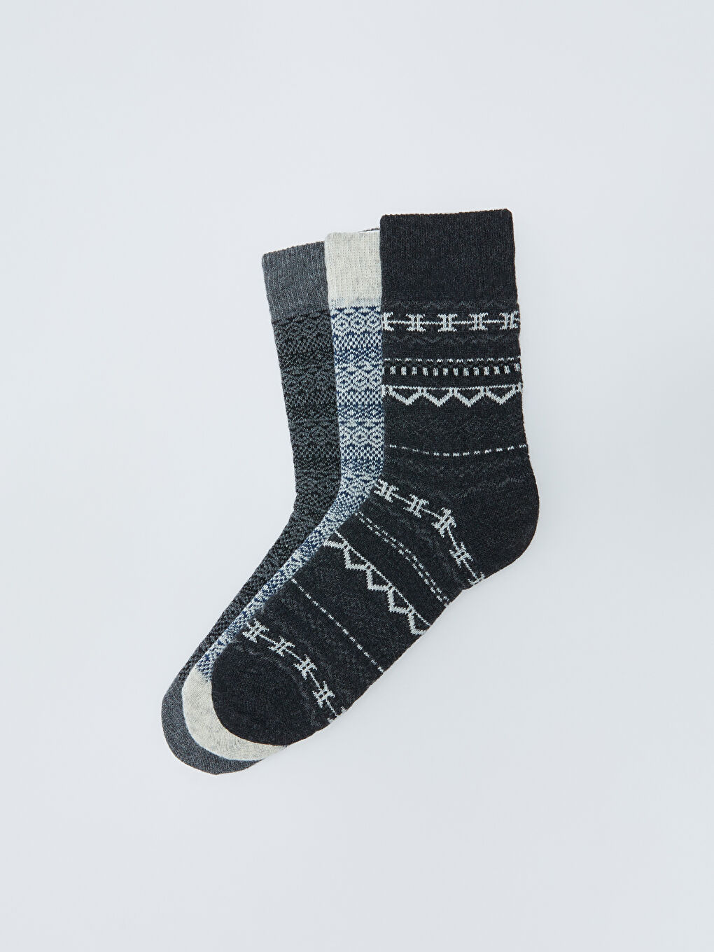 Karışık Etnik Desenli Erkek Soket Çorap 3'lü