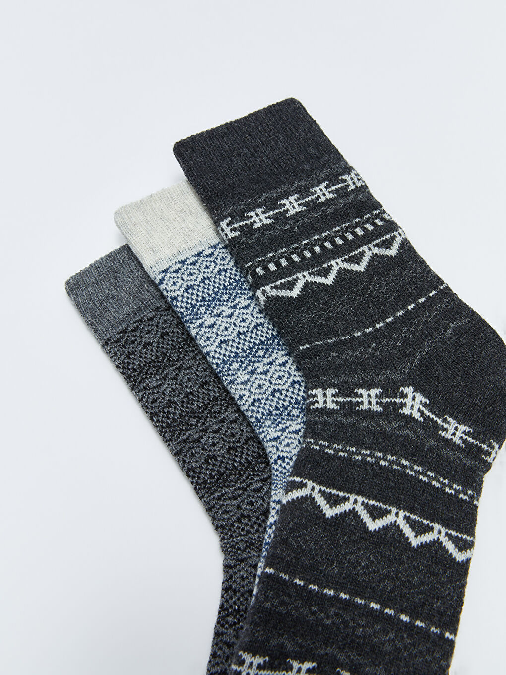 Karışık Etnik Desenli Erkek Soket Çorap 3'lü-2