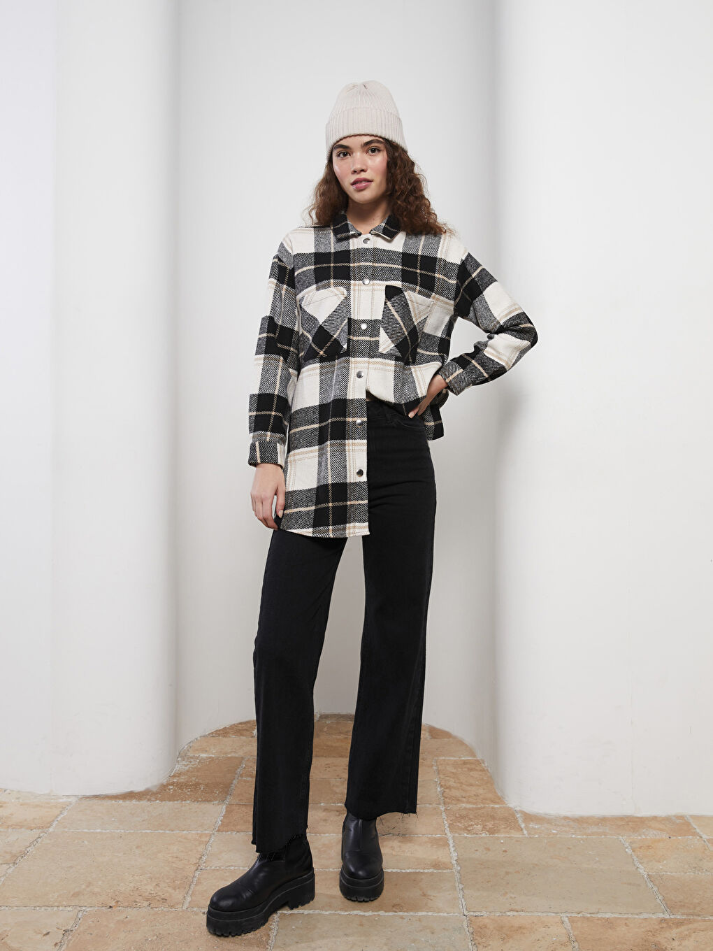 Әйелдерге арналған кең балақ стандартты деним джинс шалбар