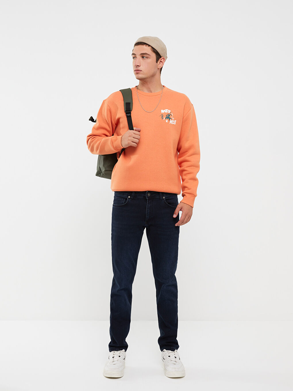 Lacivert Slim Fit Erkek Jean Pantolon-1