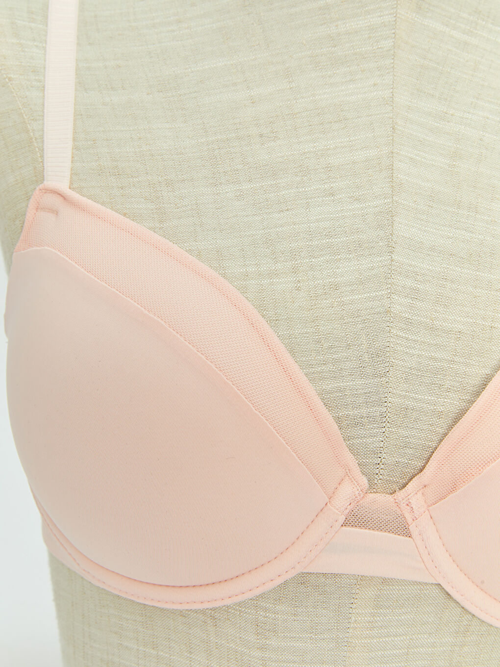 Pembe Balenli Dolgusuz Düz Tişört Sütyen 2'li Paket-3