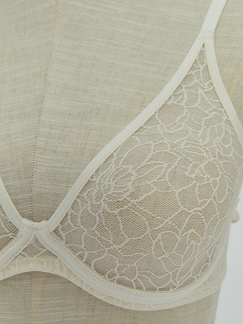 Yeşil Balenli Dolgusuz Dantelli Tişört Sütyen 2'li Paket-3