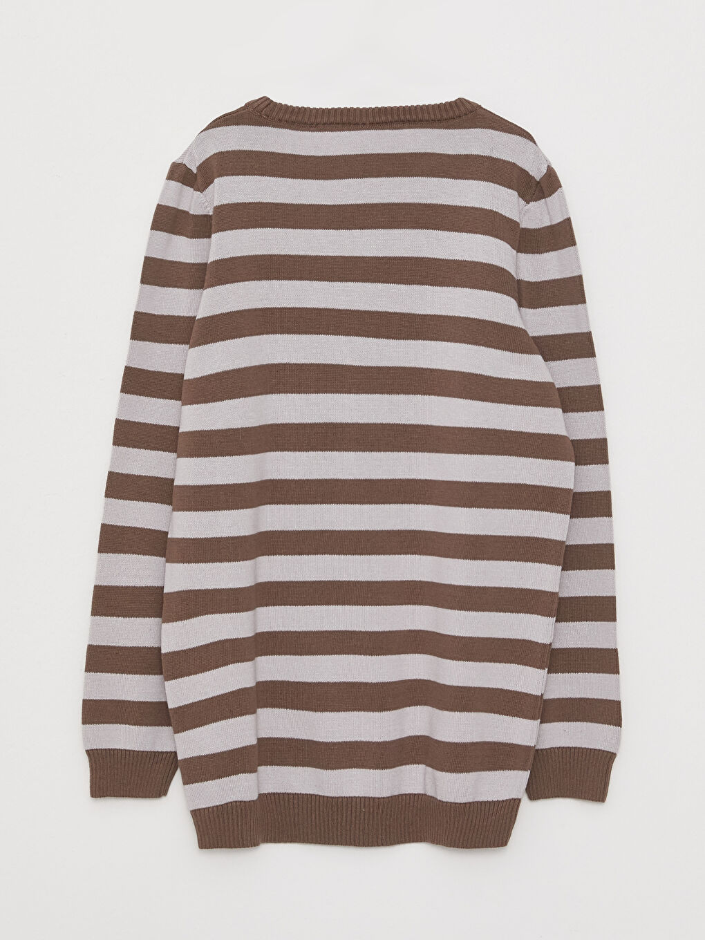 Crew Neck Striped Long Sleeve Boys' Knitwear Sweater-1