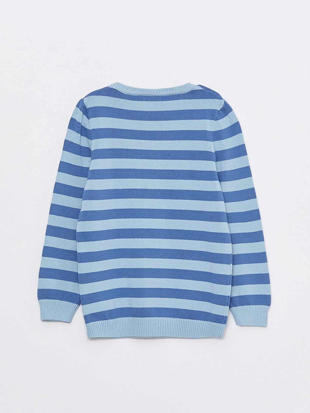 Yeşil Bisiklet Yaka Çizgili Uzun Kollu Erkek Çocuk Triko Kazak-1