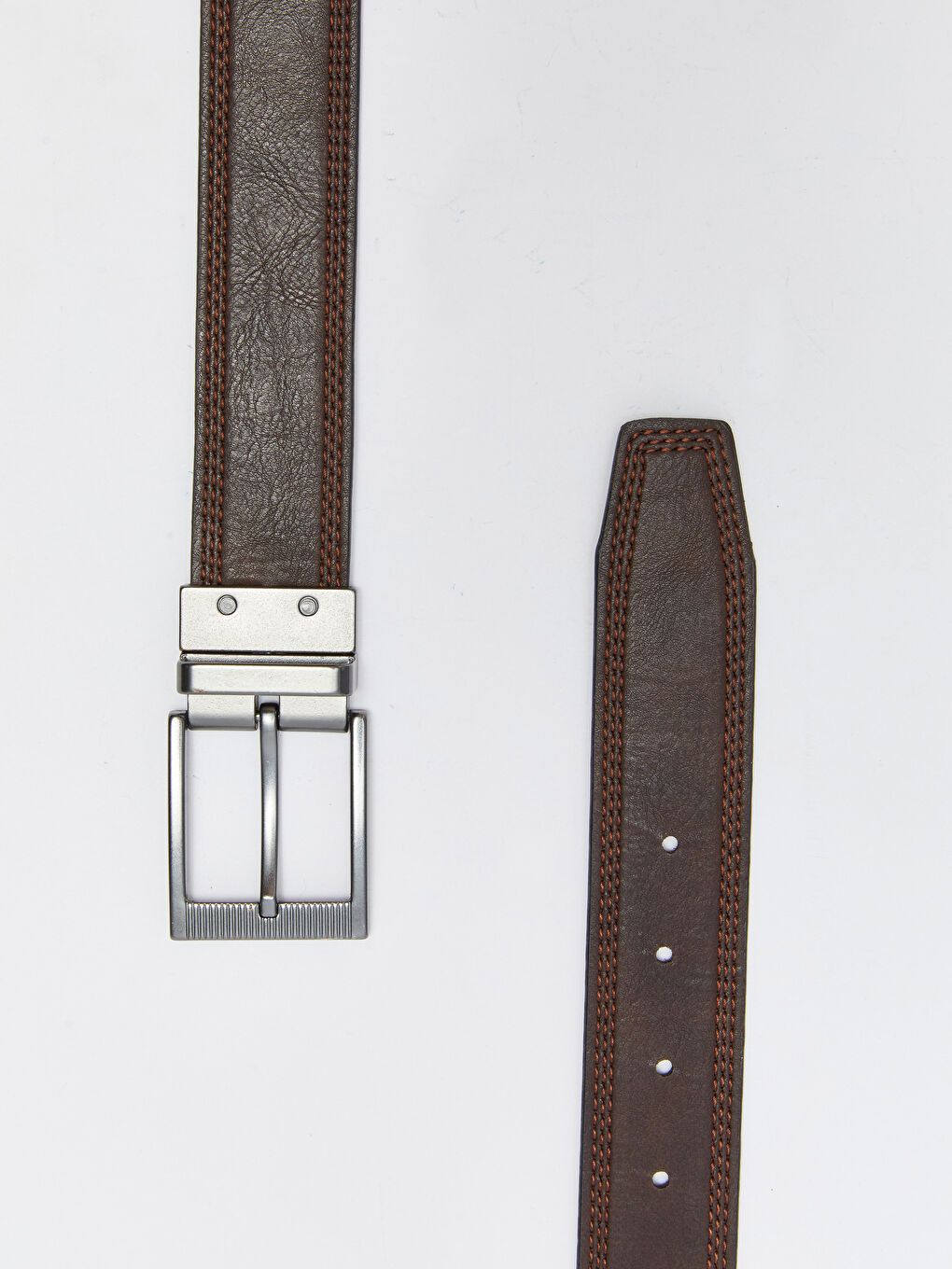 Siyah Deri Görünümlü Erkek Kemer-2