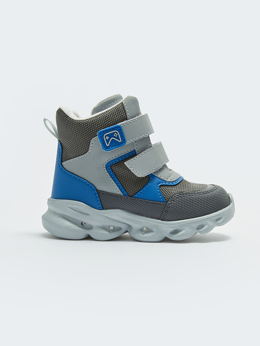 Gri Cırt Cırtlı Tabanı Işıklı Erkek Bebek Bot-2