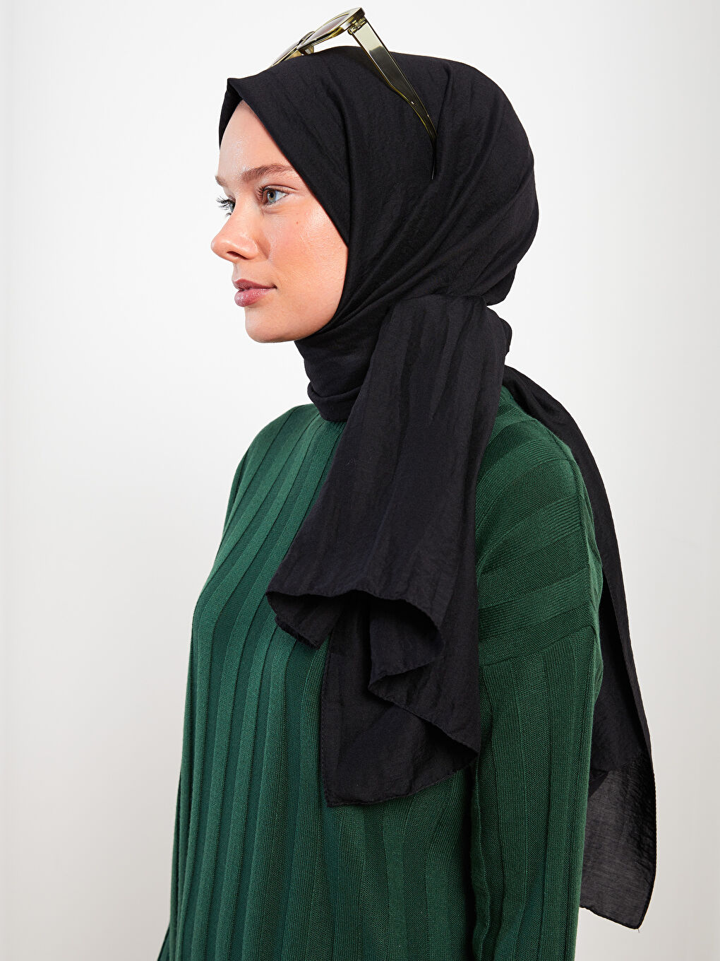 Siyah Kadın Düz  Şal