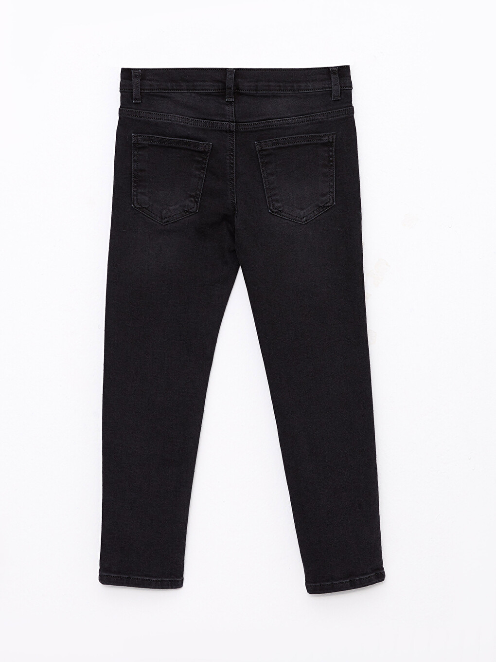 Siyah Slim Fit Erkek Çocuk Jean Pantolon-1