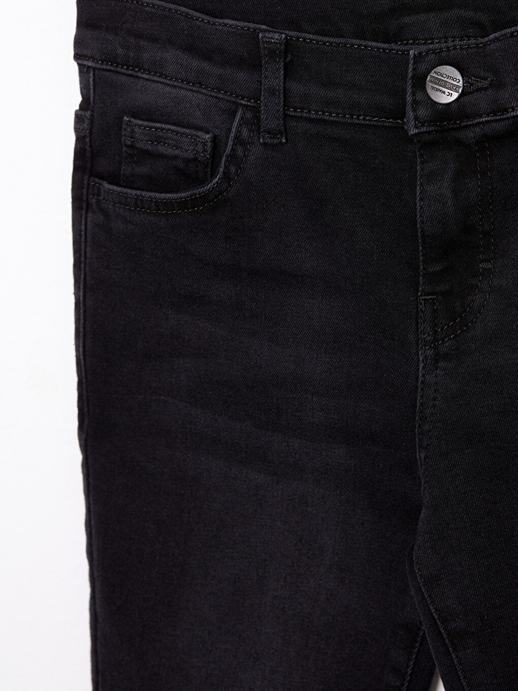 Siyah Slim Fit Erkek Çocuk Jean Pantolon-2