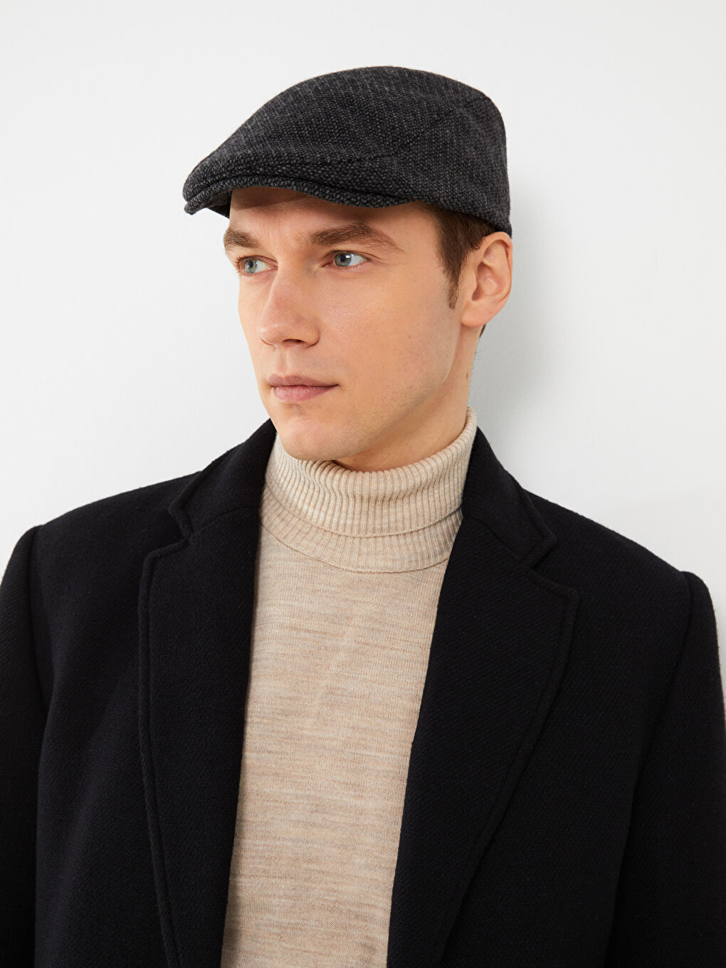 Siyah Erkek Baker Şapka-1