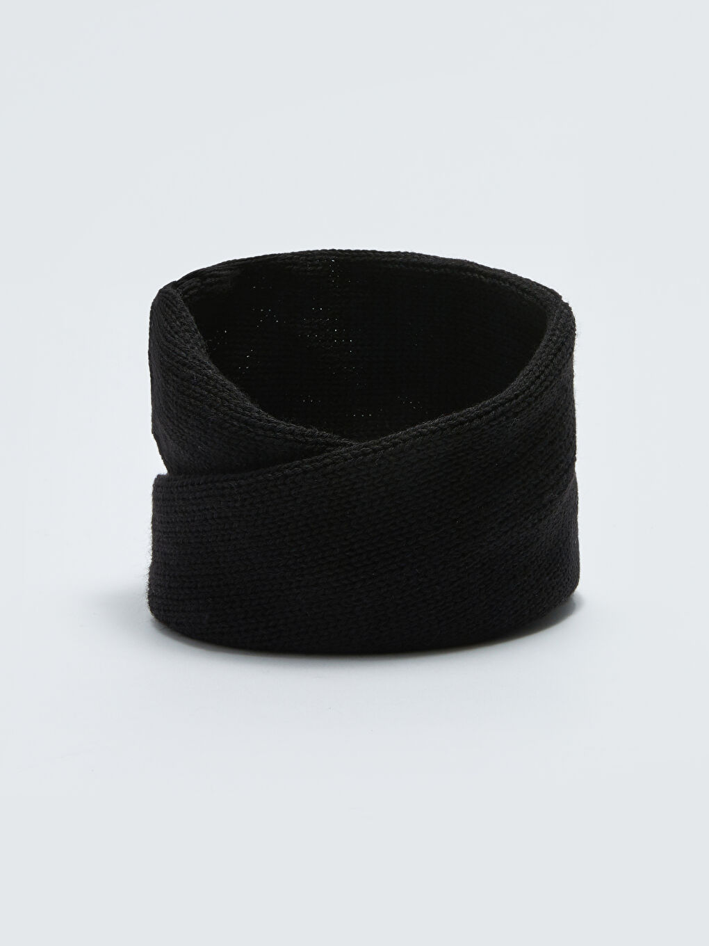 Siyah Düz Erkek Triko Boyunluk-3