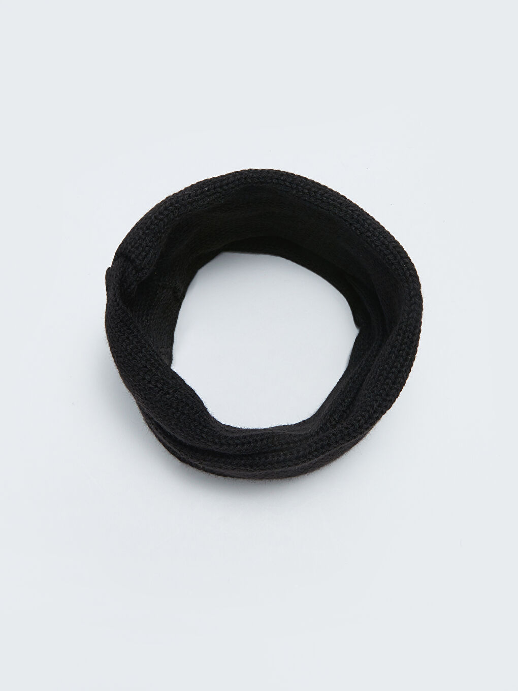 Siyah Düz Erkek Triko Boyunluk-4