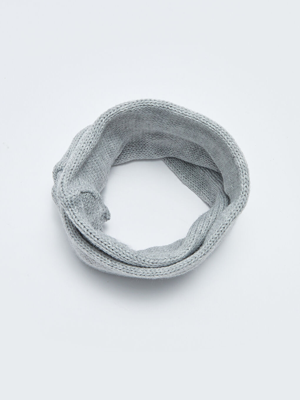 Gri Düz Triko Kadın Boyunluk-4