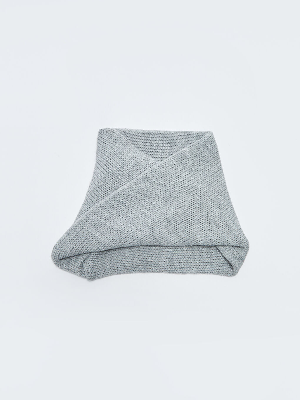 Gri Düz Triko Kadın Boyunluk-5