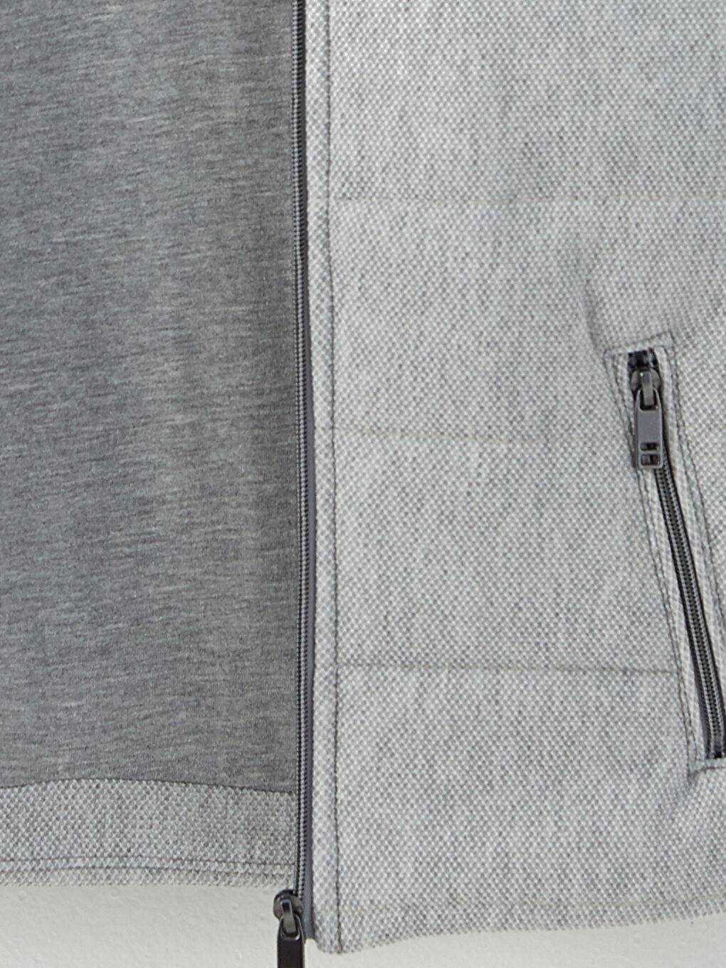 Gri Dik Yaka Basic Erkek Çocuk Yelek-2